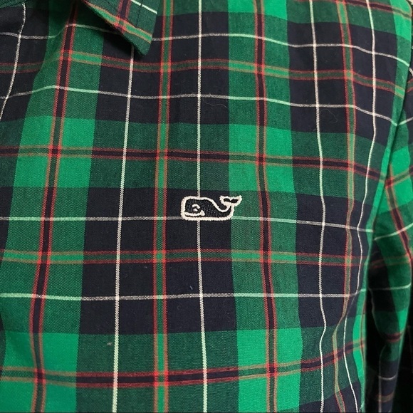 Vinyard Vines Women's Green Plaid Long Sleeve Casual Button Down Dress Shirt - Picture 10 of 10